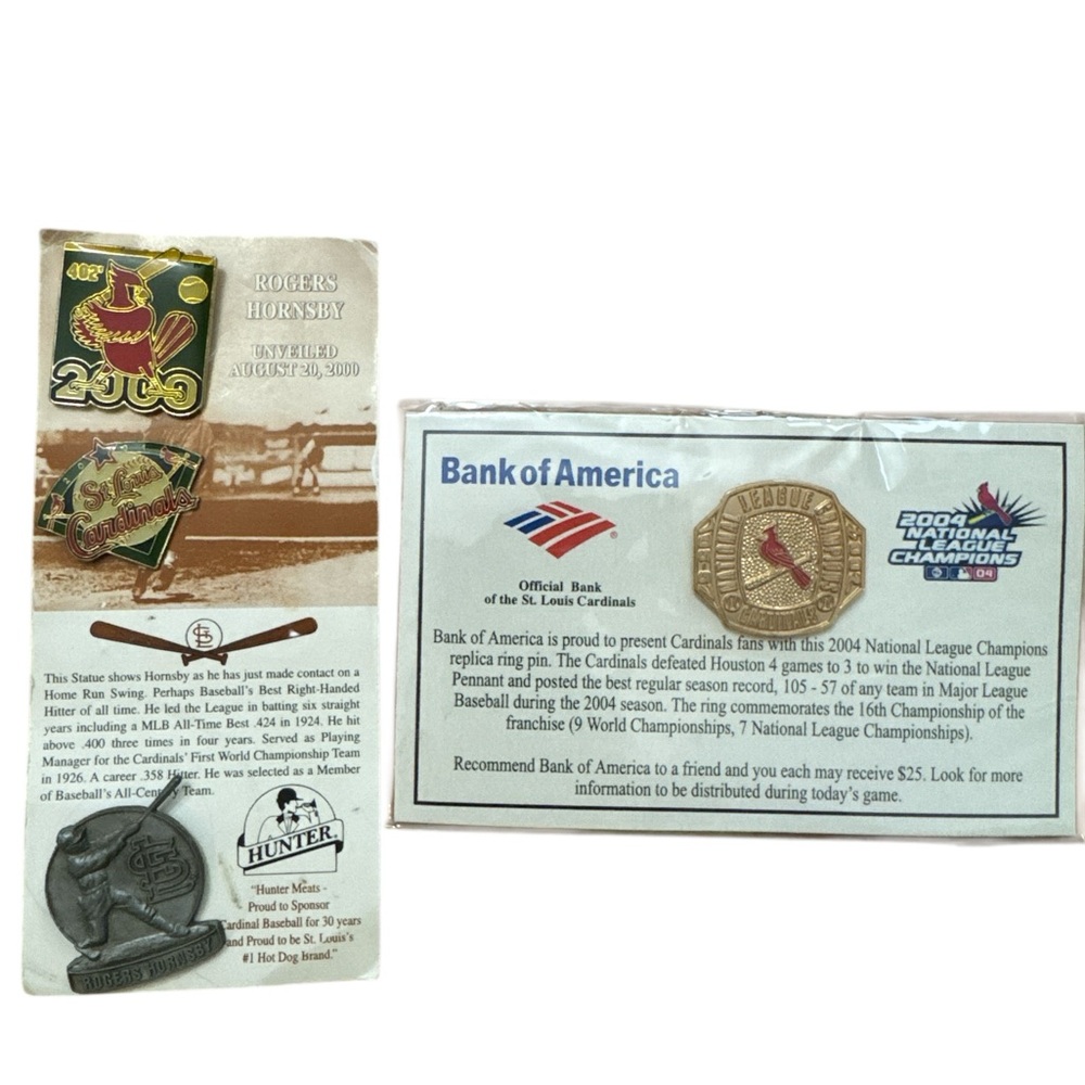 St Louis Cardinals Memorabilia Lot‎ Of Pins Collector MLB Sports Pins